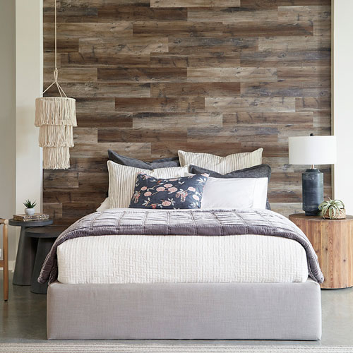 Dura Decor Bedroom with planks on the walls 